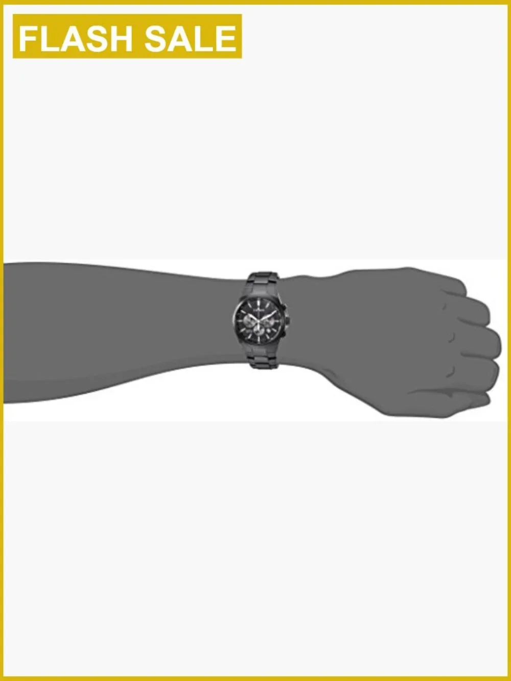 Men's Stainless Steel Chronograph Watch Japanese Quartz 40mm